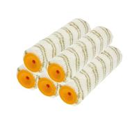 Lot de 5 rouleaux de peintre Hardy Working Tools - 25 cm - Hauteur des poils : 12 mm - Diamètre : 48 mm - Jaune/blanc