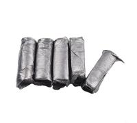 Lot de 5 rouleaux de sacs poubelle portables pour le camping, les festivals et la maison - Solution de nettoyage écologique (noir)
