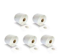 Lot de 5 rouleaux d'étiquettes compatibles pour imprimantes Dymo 11356 Labelwriter 450 450 Duo 450 Series 450 Turbo 450 Twin Turbo DUO SE 450 L Twin Turbo 11356 89 mm x 41 mm 300 Label Plus Serie