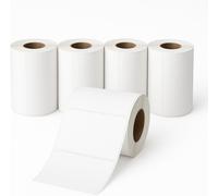 Lot de 5 rouleaux d'étiquettes thermiques adhésives 40x30 mm-800 étiquettes par rouleau-Papier thermique direct-Diamètre 40 mm-Compatible Zebra,TSC,Brother-Idéal pour les codes à barres