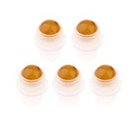 Lot de 5 rouleaux d'huiles essentielles pour aromathérapie - Convient aux bouteilles de 9,5 mm - Guérison vibratoire - Jaune