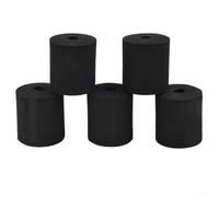 Lot de 5 rouleaux éponge pour applicateur manuel - Outils de revêtement de rechange de 7,6 cm et 15,2 cm, compatibles avec les applicateurs de type rouleau, noir (7,6 cm et 7,5 cm)