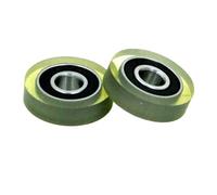 Lot de 5 rouleaux revêtus de polyuréthane de 20 mm de diamètre extérieur avec roulements 696RS 6 x 20 x 5 mm PU69620-5, roulements recouverts de PU, poulies de salle de douche et de porte