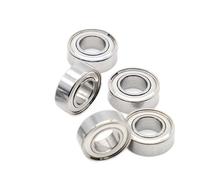 Lot de 5 roulements à billes SR156ZZ en acier inoxydable, 3/16 x 5/16 1/8 po, 4,762 7,938 3,175 mm, DDRI-5632ZZ