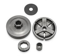 Lot de 5 roulements de pignon et rondelle d'embrayage 7T 0,825 cm | Convient pour les pièces de tronçonneuse à essence 4500 5200 5800 45 cc 52 cc 58 cc