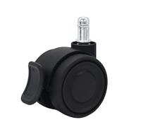 Lot de 5 roulettes chaise bureau avec freins - Roues pivotantes silencieuses et fluides for chaises d'ordinateur, bureaux tabourets à