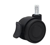 Lot de 5 roulettes de chaise de bureau avec freins - Roues pivotantes silencieuses for chaises d'ordinateur et tabourets à roulettes