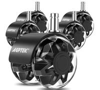 Lot de 5 Roulettes de Rechange pour Chaise de Bureau 11x22mm 360°, AGPTEK Roulettes de Chaise de Bureau, Muet Roues pour Chaise de Bureau (PAS 1KEA)