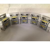 LOT DE 5 RUBAN D'ETIQUETTE ADHESIVE NYLON FLEXIBLE RHINO DYMO 9mm jaune (1.793