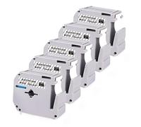 Lot de 5 rubans adhésifs transparents M-K131 compatibles avec Brother P-Touch MK131 M 12 mm 0,47 pour Brother PT-M95 PT-80 PT-65 PT-90 PT-55 PT-70 PT-75 PT-85, 12 mm x 8 m