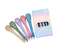 Lot de 5 rubans correcteurs recyclables beiges - Design ergonomique lisse pour une couverture naturelle des erreurs - Taille compacte - Ruban correcteur invisible