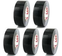 Lot de 5 rubans toiles adhésives SCAPA - Noir - 50mm - 3120-50-noir Noir G