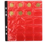 Exacompta - Réf. 96002E - 1 sachet de 3 recharges Numismatiques de 20 cases cristal pour 60 pièces de monnaie jusqu'à 40mm de diamètre - Pour classeur format 24,5 x 25 cm