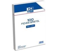 Lot de 5 sachets de 100 fiches bristol non perforées 21x29,7 cm uni blanc G