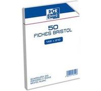Lot de 5 Sachets de 50 fiches bristol perforées 14,8 x 21cm, 5 x 5 blanc G