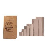 Lot de 5 Sacs 60 Litres 1 FEUILLE déchets verts et organiques en papier kraft biodégradable compatible compost, petit sac pour déchets verts, idéal pour la collecte d'herbe et poids légers non pointus