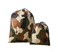 Lot de 5 sacs à cordon de serrage Motif camouflage 20-50 cm | Ensemble de 5 pièces, tailles 20-50 cm, imprimé camouflage, cordon de serrage, tissu enduit