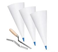 Lot de 5 sacs à coulis avec outils, kit de joints de maçonnerie pour joints de carrelage, matériau PE pour sol intérieur et extérieur, finition professionnelle, blanc