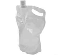 Lot de 5 sacs à eau pliables de 2 L pour le camping, la randonnée, le cyclisme, les voyages en plein air, en polyéthylène, design compact et pliable, bec large, poignée de transport facile à remplir