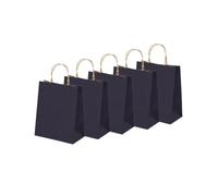 Lot de 5 sacs cadeaux en papier 15 x 8 x 21 cm en forme de cœur avec anse - Sacs en papier kraft - Sacs cadeaux pour les invités - Sacs de fête pour Noël, fête, anniversaire, mariage