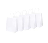 Lot de 5 sacs cadeaux en papier kraft en forme de cœur avec anse - 41 x 13 x 30 cm - Pour Noël, fête, anniversaire, mariage