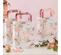 Lot de 5 sacs cadeaux Team Bride - En papier - Motif floral - JGA