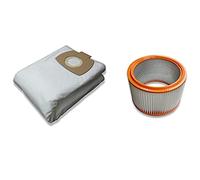 Lot de 5 sacs d'aspirateur kallefornia K911 + 1 filtre lavable kallefornia K721 pour élément filtrant Hilti VCU40 VCU 40