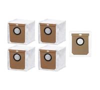Lot de 5 sacs d'aspirateur pour aspirateur robot L50 SES L60 SES, compatibles avec vidange automatique, 120 x 150 x 150 mm, grande capacité 40 % de débris en plus, tissu non tissé, filtration double