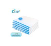 Lot de 5 Sacs de rangement compression sous vide Transparent 80x60 taille M