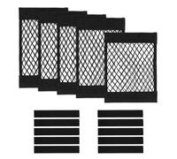 Lot de 5 sacs de rangement en maille pour voiture avec autocollants en tissu