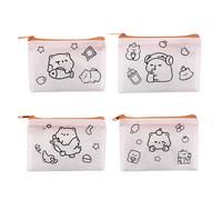Lot de 5 sacs de rangement en tissu non tissé pour peinture, graffiti, pièces de monnaie, crayons