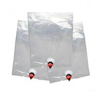 Lot de 5 Sacs de Rechange pour Sac à Vin ou Distributeur de Vin pour Pique-nique, Camping, Randonnée - 5 litres Sacs de Rechange pour Sac à Vin avec Bec Verseur, Poche à Vin Portable Jetable