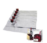 Lot de 5 sacs de recharge de 5 L pour sac à vin, pochette de rangement portable avec bec papillon pour robinet, distributeur de vin