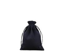 Lot de 5 sacs en coton avec cordon de serrage - Sacs de rangement en coton - Sacs à bijoux - Pour cosmétiques, bijoux, cadeau, noir, 15 x 20 cm