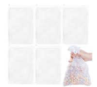 Lot de 5 sacs en maille fine réutilisables pour filtre d'aquarium, solution de filtration d'eau douce et d'eau salée pour l'eau propre pour la maison, océanarium