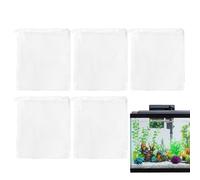 Lot de 5 sacs en maille réutilisables pour aquarium - Solution de filtration d'eau douce et d'eau salée pour la maison - Oceanarium