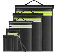 Lot de 5 sacs Faraday anti-EMP, sacs Faraday pour ordinateurs portables, tablettes, téléphones, clés de voiture, cage Faraday avec poignée et bande réfléchissante, sacs EMP pour appareils