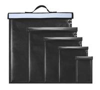 Lot de 5 Sacs Faraday pour Ordinateurs Portables Tablettes Radios Téléphones Clés de Noiture Sac Faraday étanche Lignifuge Bloqueur de Signaux RFID Anti-EMP Antivol Sac Faraday Porte-clés