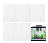 Lot de 5 sacs filtrants pour aquarium - Réutilisables - En fine - Pour filtre de réservoir de poisson - Autorité de purification de l'eau multifonction pour l'eau douce et salée - Pour