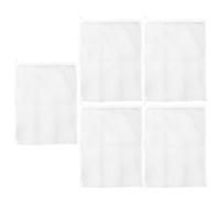 Lot de 5 sacs filtrants réutilisables en maille pour aquarium - Solution de filtration d'eau douce et d'eau salée pour l'eau propre pour la maison, océanarium