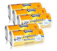 Lot de 5 sacs poubelle Swirl de 20 l - Avec cordon de serrage
