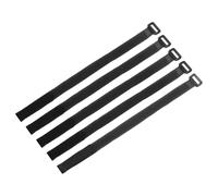 Lot de 5 sangles d'arrimage de batterie réutilisables, 2 x 40,6 cm en nylon noir, multifonction, sangle réglable de fixation à crochet pour quadrirotor FPV RC Drone Bateau voiture