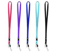Lot de 5 sangles détachables, douces et confortables, avec porte-clés amovibles, conviennent pour cartes de travail, cartes d'identité, téléphones portables, clés, etc.