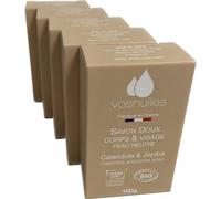 Lot de 5 Savons Calendula et Jojoba pour peau neutre COSMOS