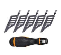 Lot de 5 scies sauteuses, avec une poignée en acier au carbone, pour travaux de coupe, pour l'atelier, la construction et le travail du bois