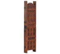 Lot de 5 séparateurs de pièce sculptés à la main en bois de manguier Marron 200 × 165 cm Pliable sur pied Brise-vue Séparateur de pièce pour salon, chambre à coucher, bureau, intérieur et extérieur