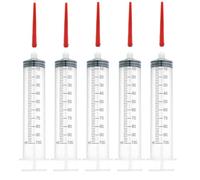 Lot de 5 seringues d'alimentation pour petits animaux domestiques avec 5 buses à visser pour doser le liquide, l'arrosage, le remplissage (100 ml)