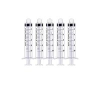 Lot de 5 seringues Luer Lock de 10 ml en plastique avec pointe Luer Lock sans aiguille pour laboratoire scientifique