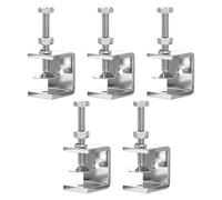 Lot de 5 serre-joints en acier inoxydable 304, modèle Tiger Clamp, robustes et en métal, avec une large ouverture de mâchoire stable de 20 mm (0,79") pour le montage en menuiserie et soudage.