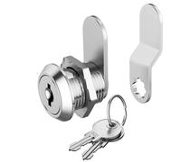 Lot de 5 serrures d'armoire cylindriques en métal de 16 mm 30 mm avec clés pour boîte aux lettres, tiroir pour rangement de camping-car (30 mm)